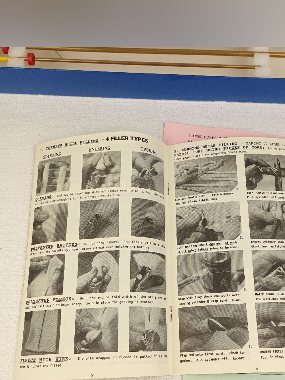 VTG FASTURN 6 Tube 3 Hook Fabric Tube Turning System in Box W/ Instruction Book. - Picture 10 of 14